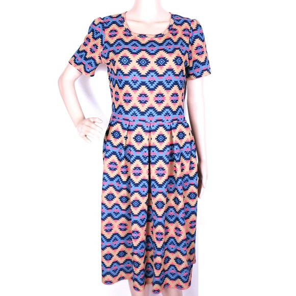 LuLaRoe Women Dress Amelia Zip Back Size L - NWT - Picture 1 of 5
